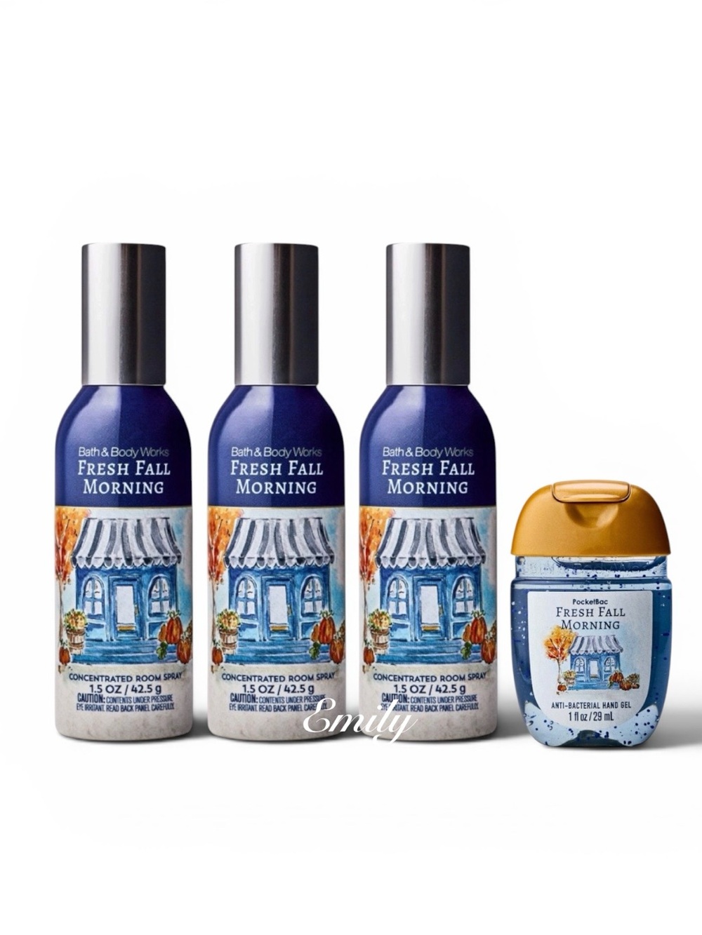 3X Bath & Body Works FRESH FALL MORNING Concentrated Room Sprays